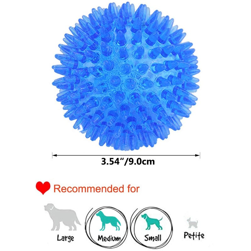 Orgrimmar 3 PCS Pet Squeaky Chewing Balls Dog Soft Stab Cleaning Teeth Toys Balls with High Bounce for Small Medium Large Pet Dog Cat Toys(Small,2.55in) - Image 2